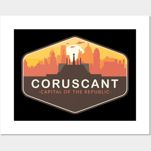 Coruscant capital of the republic Wall Art by Space Club